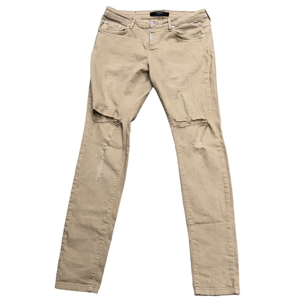 Represent Essential Jeans Knee Destroyer Tan Size 32